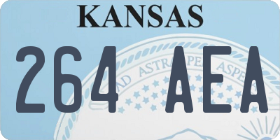KS license plate 264AEA