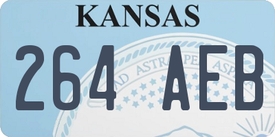 KS license plate 264AEB