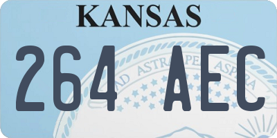 KS license plate 264AEC