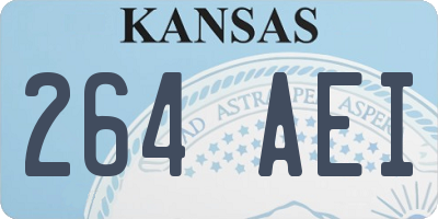 KS license plate 264AEI