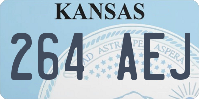 KS license plate 264AEJ