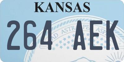KS license plate 264AEK