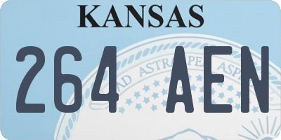 KS license plate 264AEN