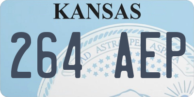 KS license plate 264AEP