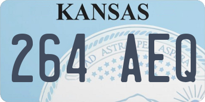 KS license plate 264AEQ