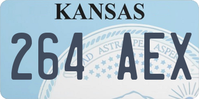 KS license plate 264AEX