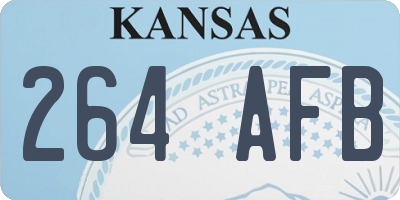 KS license plate 264AFB