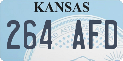 KS license plate 264AFD