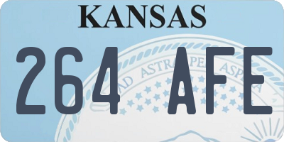 KS license plate 264AFE