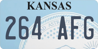 KS license plate 264AFG