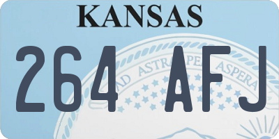 KS license plate 264AFJ