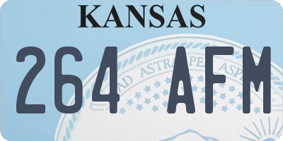 KS license plate 264AFM