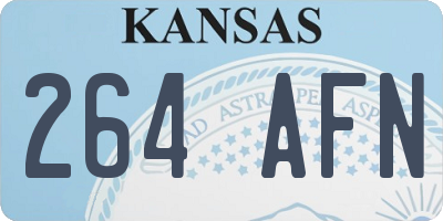 KS license plate 264AFN