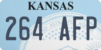 KS license plate 264AFP