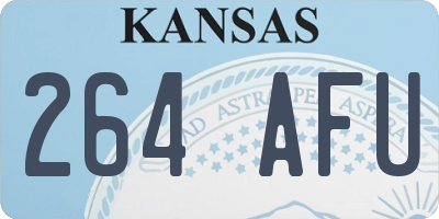 KS license plate 264AFU
