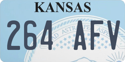 KS license plate 264AFV