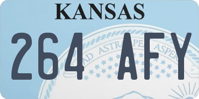 KS license plate 264AFY