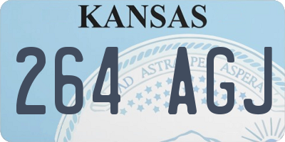 KS license plate 264AGJ