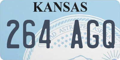 KS license plate 264AGQ