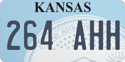 KS license plate 264AHH