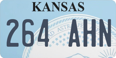 KS license plate 264AHN