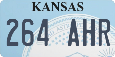 KS license plate 264AHR