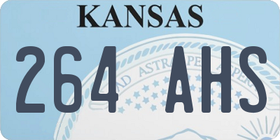 KS license plate 264AHS