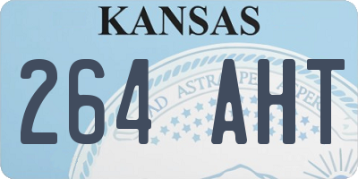 KS license plate 264AHT