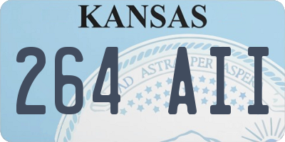 KS license plate 264AII