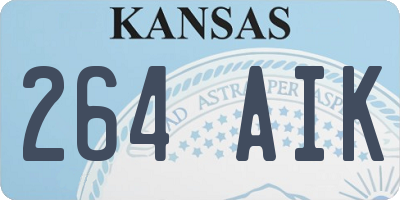 KS license plate 264AIK