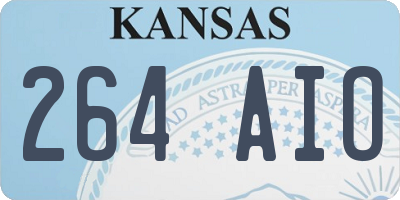 KS license plate 264AIO