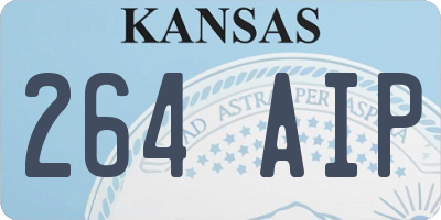 KS license plate 264AIP