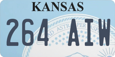 KS license plate 264AIW