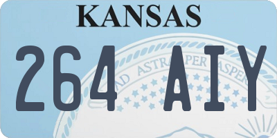 KS license plate 264AIY