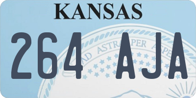 KS license plate 264AJA