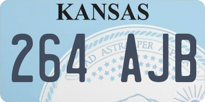 KS license plate 264AJB