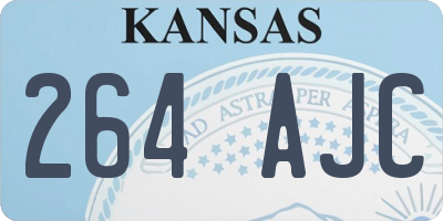 KS license plate 264AJC