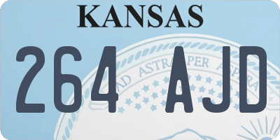 KS license plate 264AJD