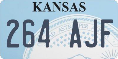KS license plate 264AJF