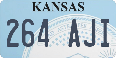 KS license plate 264AJI