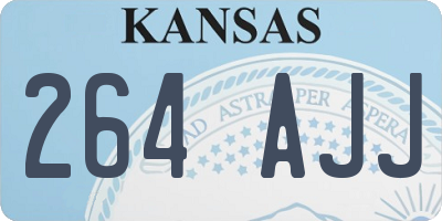 KS license plate 264AJJ