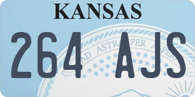 KS license plate 264AJS