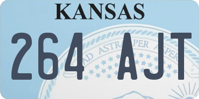 KS license plate 264AJT
