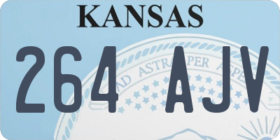 KS license plate 264AJV
