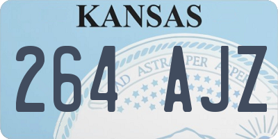 KS license plate 264AJZ