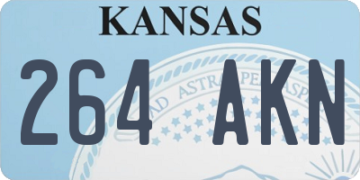 KS license plate 264AKN