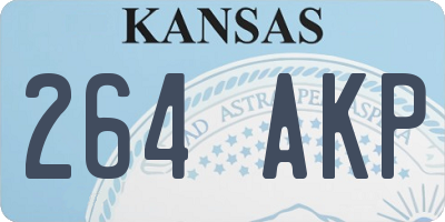 KS license plate 264AKP