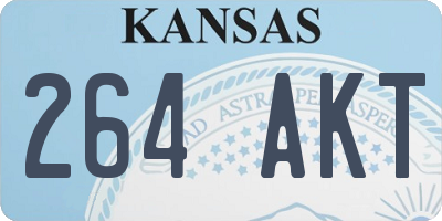 KS license plate 264AKT