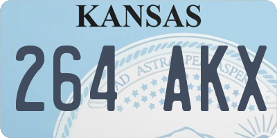 KS license plate 264AKX