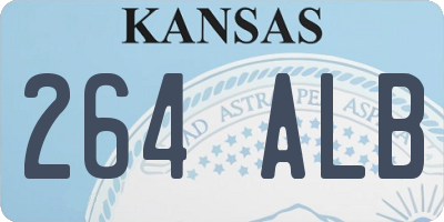 KS license plate 264ALB